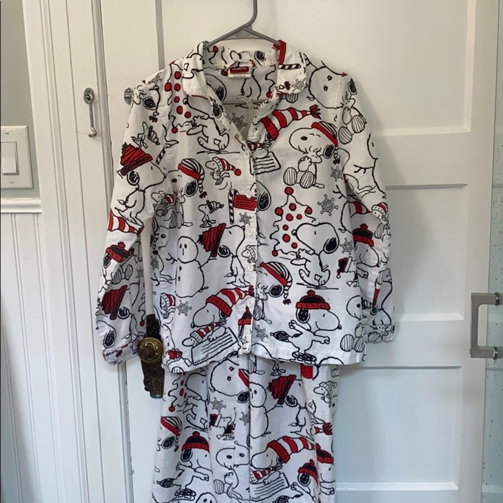 Pottery barn winter flannel pajama set